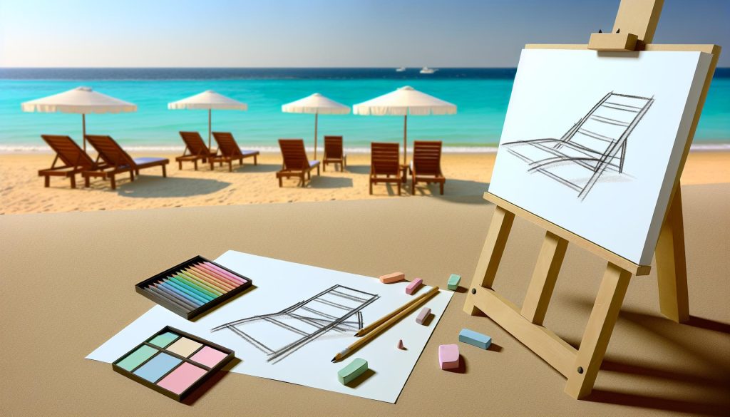 Come disegnare un lettino da spiaggia in pochi tratti 8 Come disegnare un lettino da spiaggia in pochi tratti
